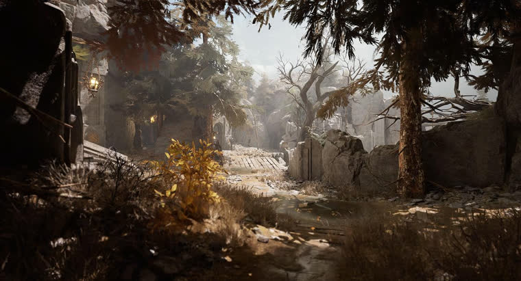 Hallowgrove's misted ruins